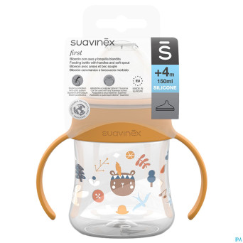 Suavinex feeding forest gobelet poign. jaune 150ml