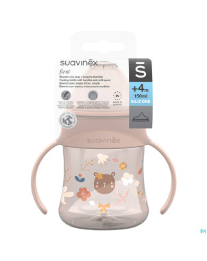 Suavinex feeding forest gobelet poignees rose150ml