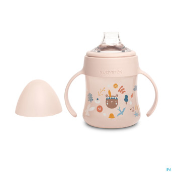 Suavinex feeding forest gobelet poignees rose150ml