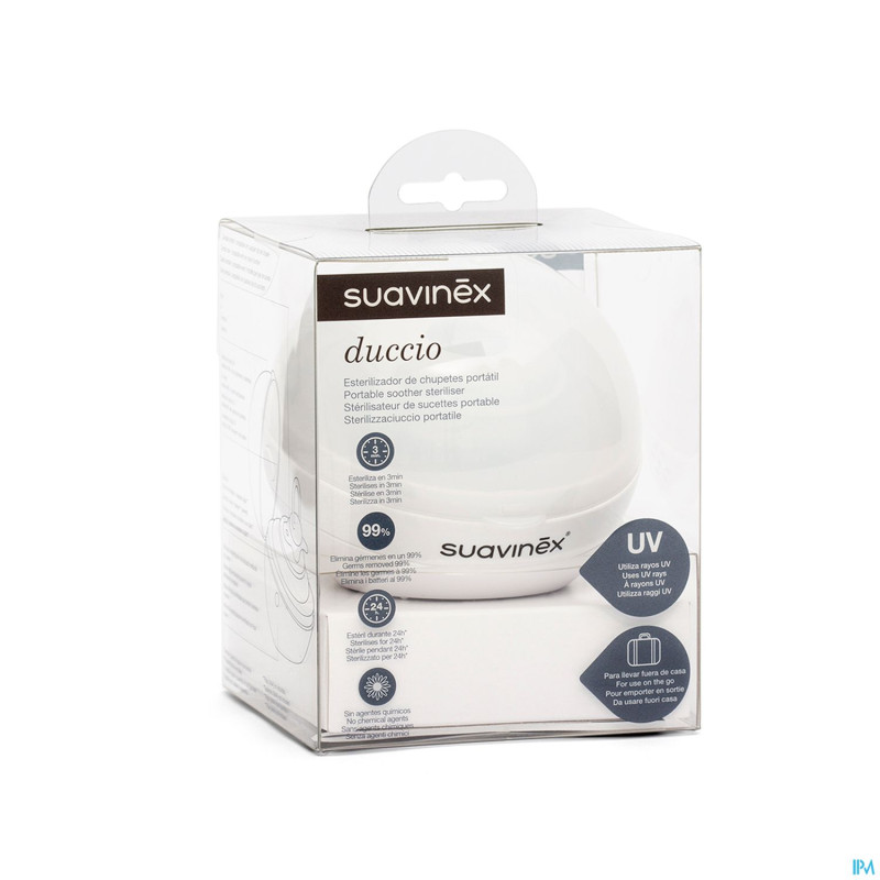Suavinex hygiene duccio sterilis. tetine uv blanc