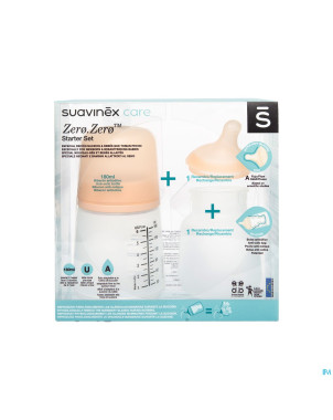 Suavinex zerozero set biberon a/coliques 180ml a