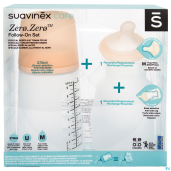 Suavinex zerozero set biberon a/coliques 270ml  mf
