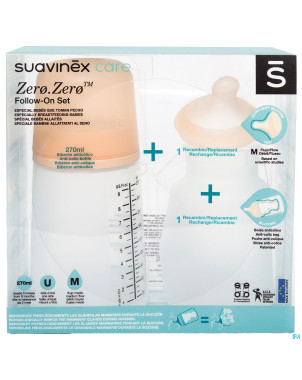 Suavinex zerozero set biberon a/coliques 270ml  mf