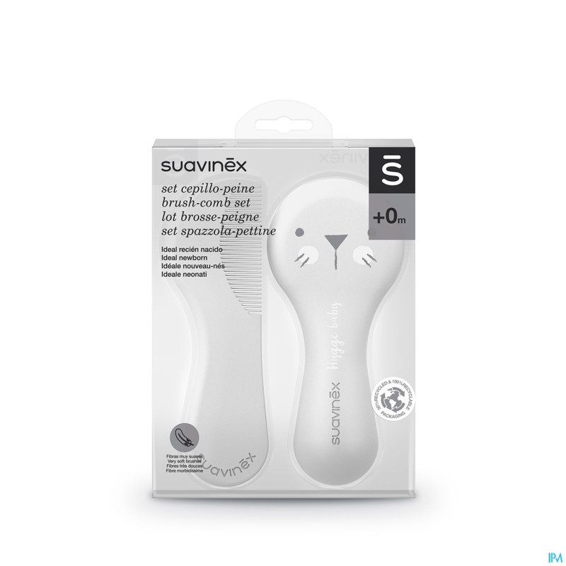 Suavinex hygge hygiene peigne & brosse blanc