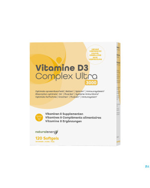 Vitamine d complex ultra 3000ui 120 natural energy