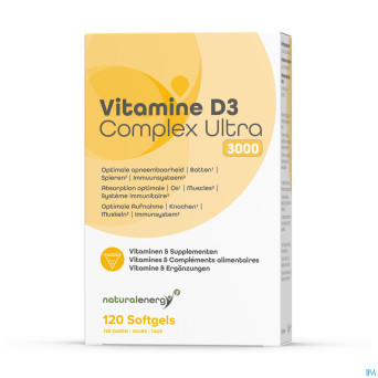 Vitamine d complex ultra 3000ui 120 natural energy