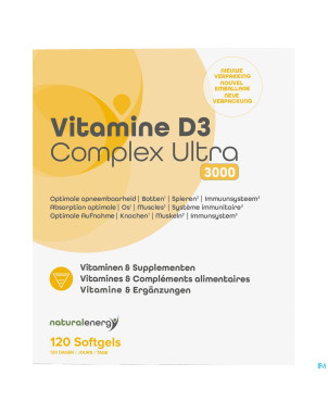 Vitamine d complex ultra 3000ui 120 natural energy