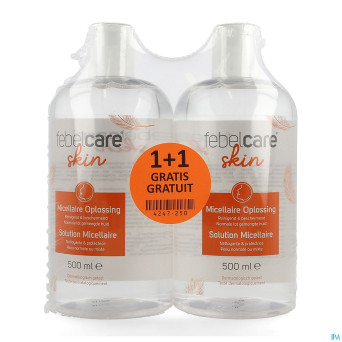 Febelcare skin micellair oplossing 500ml 1+1gratis