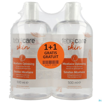 Febelcare skin micellair oplossing 500ml 1+1gratis