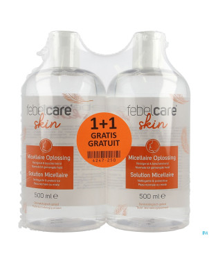 Febelcare skin micellair oplossing 500ml 1+1gratis
