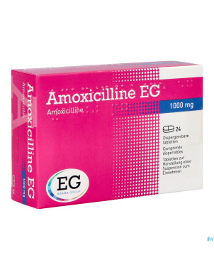 Amoxicilline eg 1000mg comp disp. 24x1000mg