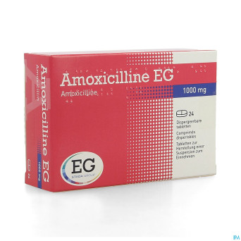 Amoxicilline eg 1000mg comp disp. 24x1000mg