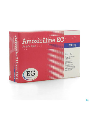 Amoxicilline eg 1000mg comp disp. 24x1000mg