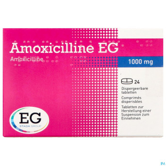 Amoxicilline eg 1000mg comp disp. 24x1000mg