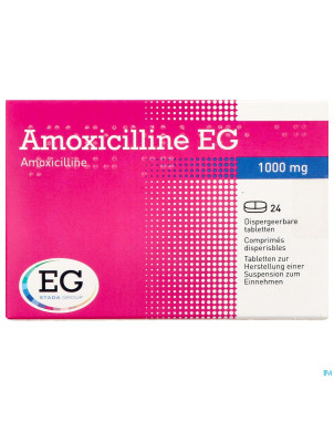 Amoxicilline eg 1000mg comp disp. 24x1000mg