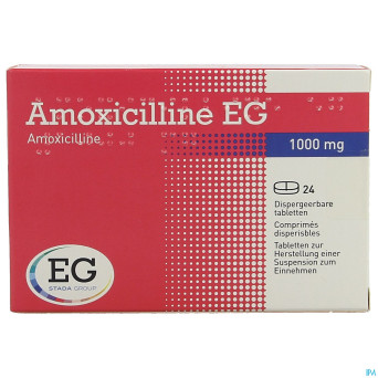 Amoxicilline eg 1000mg comp disp. 24x1000mg