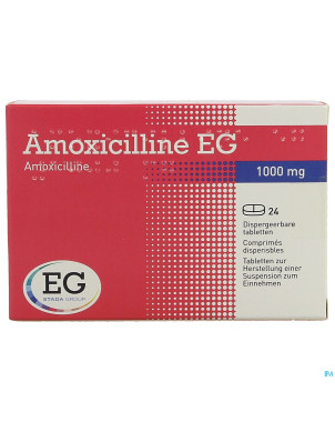 Amoxicilline eg 1000mg comp disp. 24x1000mg