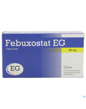 Febuxostat eg  80mg comp pell  84 x  80mg