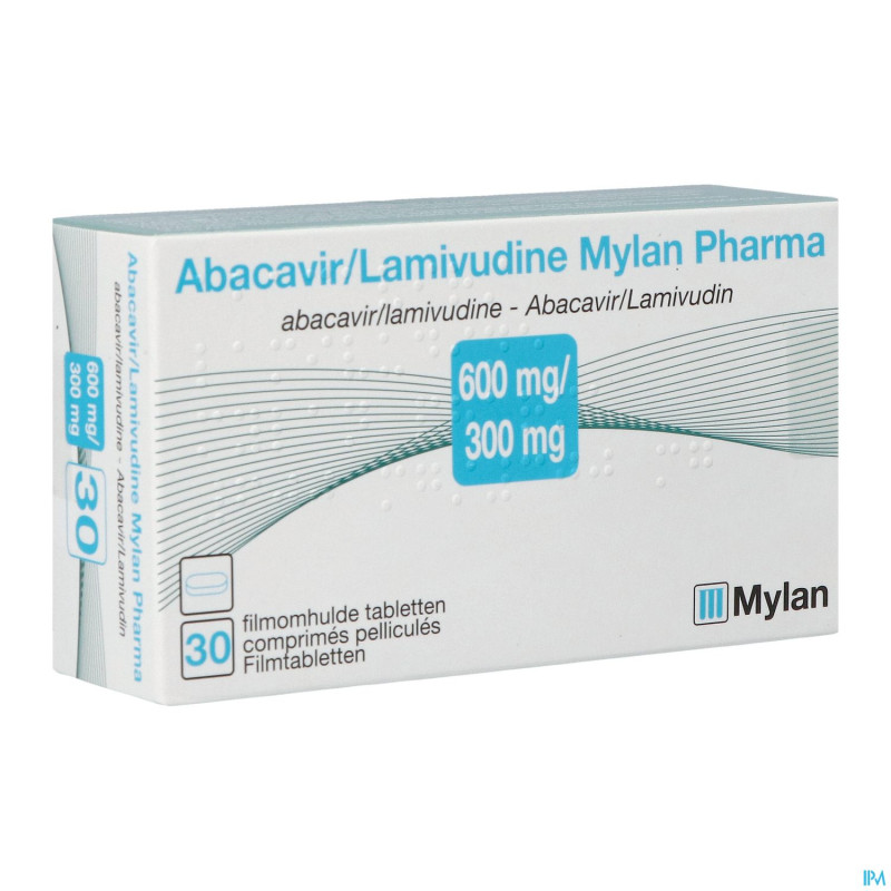 Abacavir/lamivudine viatris 600/300mg comp pell 30