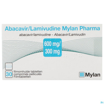 Abacavir/lamivudine viatris 600/300mg comp pell 30