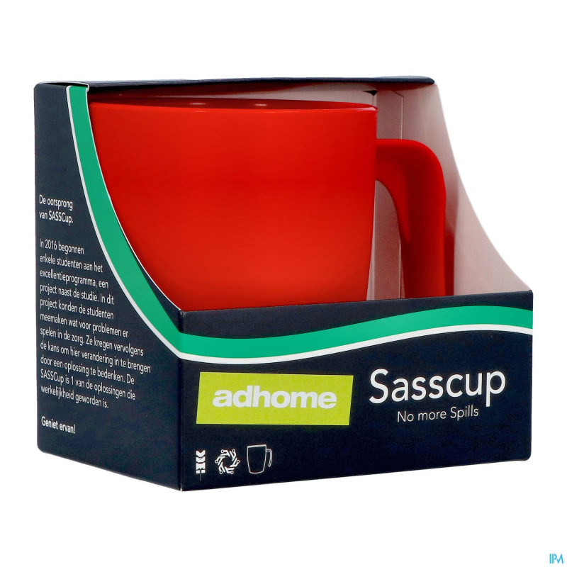 Sasscup tasse eventail person. souf.  rouge  150ml