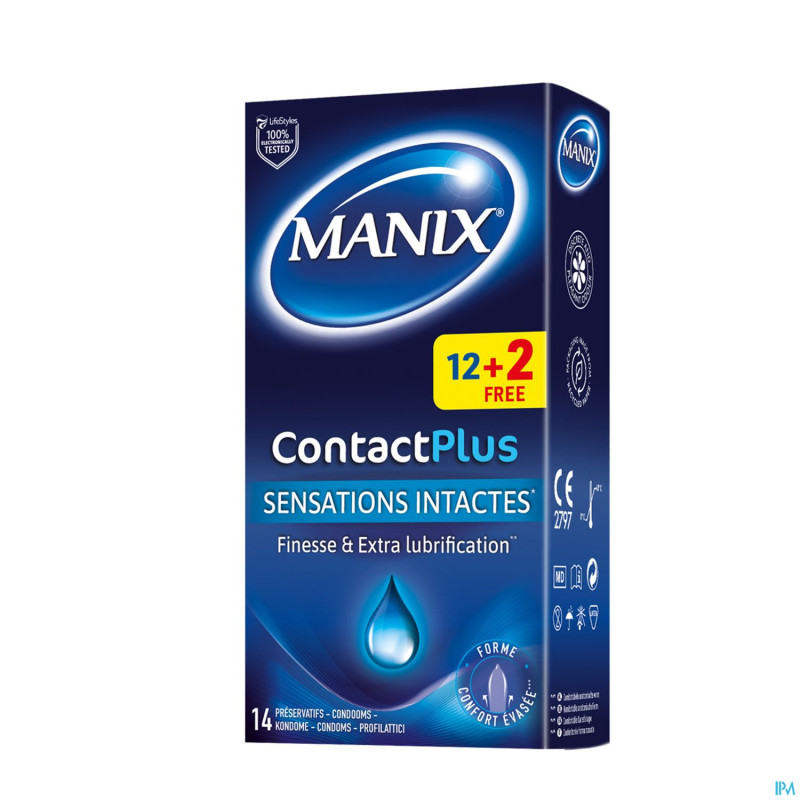 Manix contact plus preservatifs 12+2
