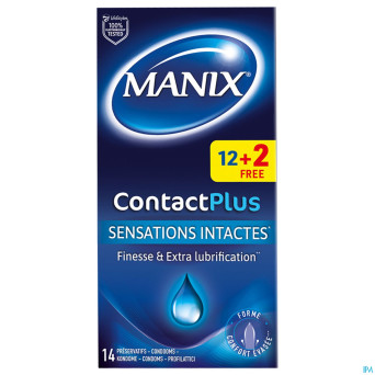 Manix contact plus preservatifs 12+2