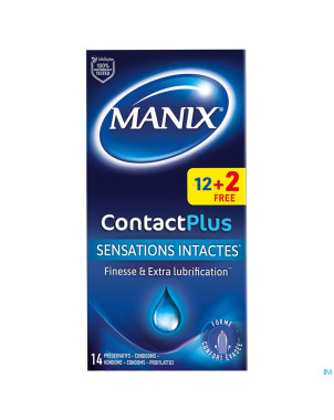 Manix contact plus preservatifs 12+2