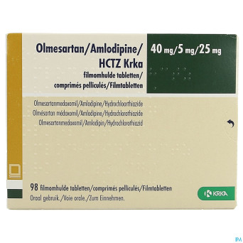 Olmesartan/amlodipine/hctz krka 40/ 5/25,0 comp 98