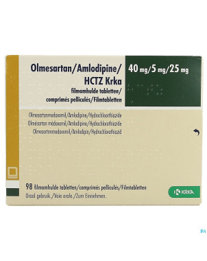 Olmesartan/amlodipine/hctz krka 40/ 5/25,0 comp 98