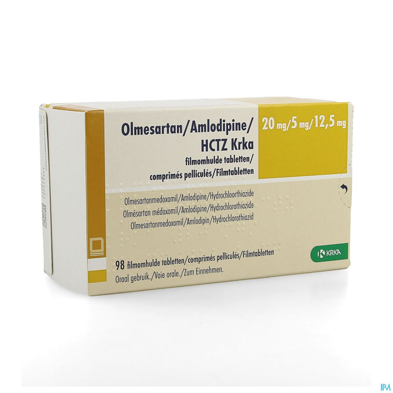 Olmesartan/amlodipine/hctz krka 20/ 5/12,5 comp 98