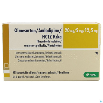 Olmesartan/amlodipine/hctz krka 20/ 5/12,5 comp 98