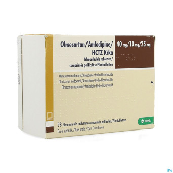 Olmesartan/amlodipine/hctz krka 40/10/25,0 comp 98