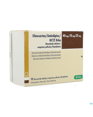 Olmesartan/amlodipine/hctz krka 40/10/25,0 comp 98