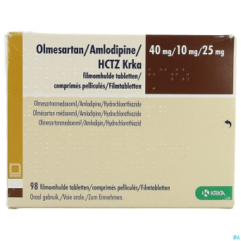 Olmesartan/amlodipine/hctz krka 40/10/25,0 comp 98
