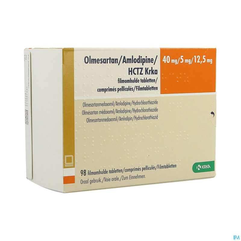 Olmesartan/amlodipine/hctz krka 40/ 5/12,5 comp 98