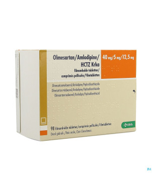 Olmesartan/amlodipine/hctz krka 40/ 5/12,5 comp 98