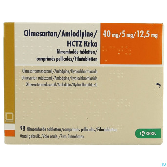Olmesartan/amlodipine/hctz krka 40/ 5/12,5 comp 98