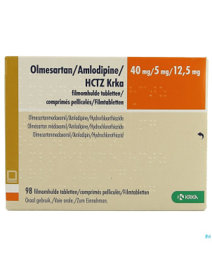 Olmesartan/amlodipine/hctz krka 40/ 5/12,5 comp 98