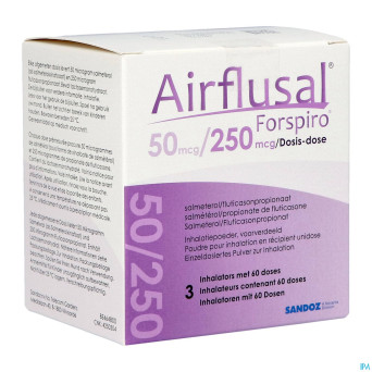 Airflusal forspiro 50mcg/250mcg pulv inh. 3x60 dos
