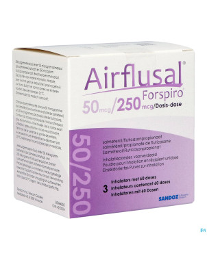 Airflusal forspiro 50mcg/250mcg pulv inh. 3x60 dos