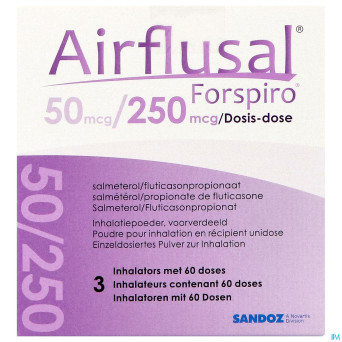 Airflusal forspiro 50mcg/250mcg pulv inh. 3x60 dos