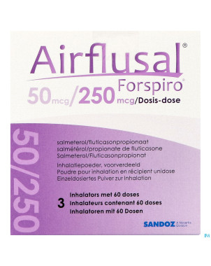 Airflusal forspiro 50mcg/250mcg pulv inh. 3x60 dos