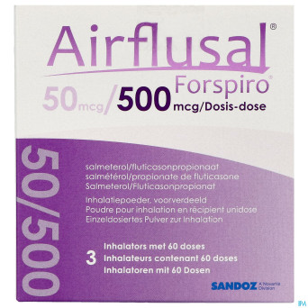Airflusal forspiro 50mcg/500mcg pulv inh. 3x60 dos