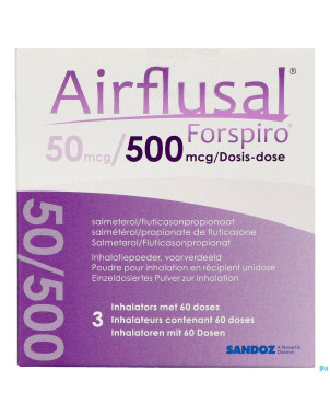 Airflusal forspiro 50mcg/500mcg pulv inh. 3x60 dos