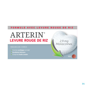 Arterin levure rouge riz   comp 180