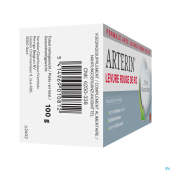 Arterin levure rouge riz   comp 180