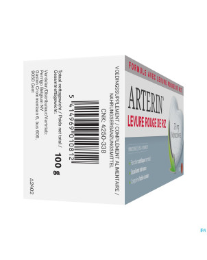 Arterin levure rouge riz   comp 180