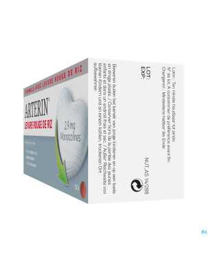 Arterin levure rouge riz   comp 180