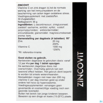 Zincovit    comp a sucer 30